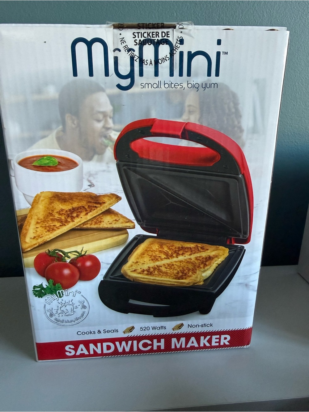 myMini Red and Black Sandwich Maker